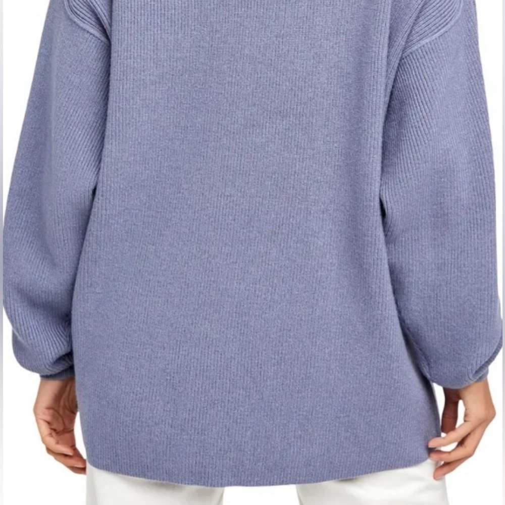 NWOT - Free People Softly Structured Tunic Sweater in Cloud - Size L - Picture 3 of 10